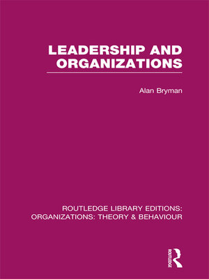 cover image of Leadership and Organizations (RLE